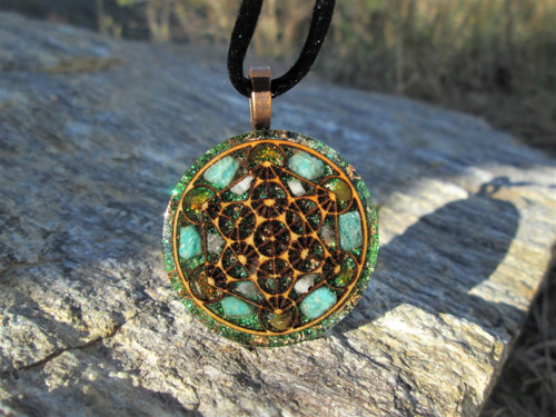 Org. šperk ,, Metatron klidu " s amazonitem — foto 3