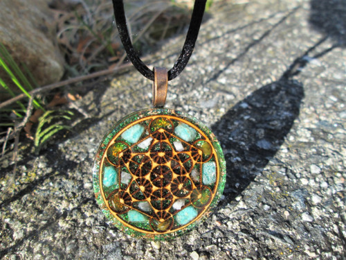 Org. šperk ,, Metatron klidu " s amazonitem — foto 4