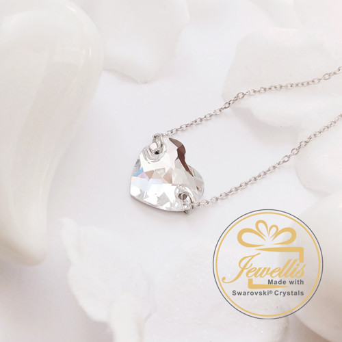 Ocelový náramek Swarovski srdce — foto 3