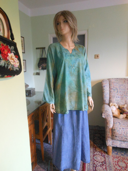 Boho, etno batikovaná tunika, vel.UNI — foto 3
