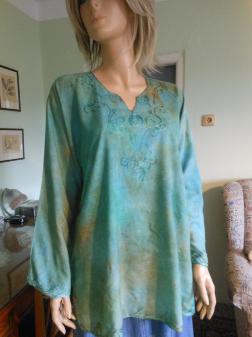 Boho, etno batikovaná tunika, vel.UNI — foto 4