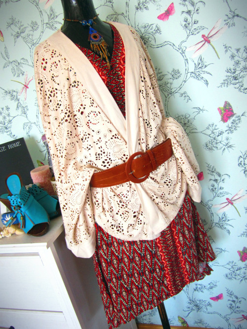 Kardigan boho krajkový — foto 4