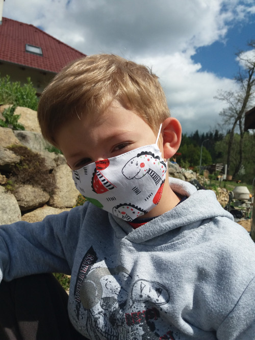 Rouška dětská dinosaurus — foto 2