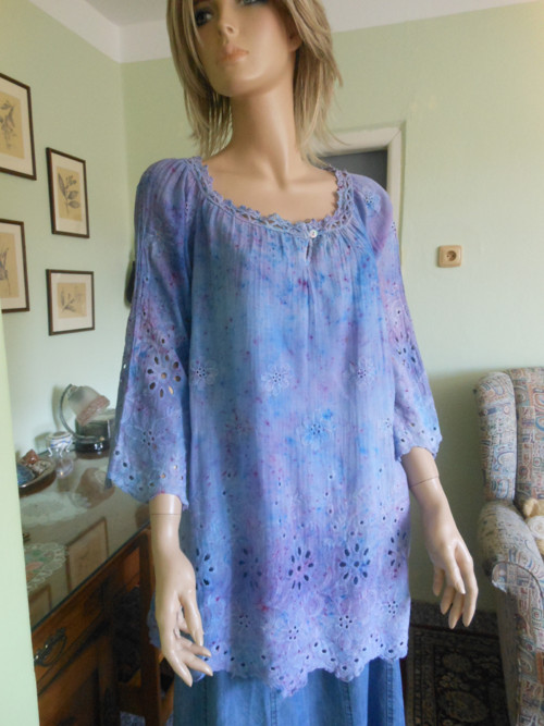 Batikovaná boho tunika, vel.46 — foto 2