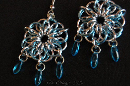 Náušnice AQUA blue silver — foto 3