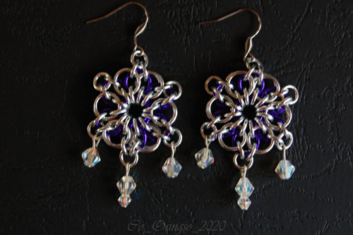 Náušnice AJAKÁDIE violet silver — foto 2