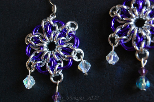 Náušnice AJAKÁDIE II violet silver — foto 3