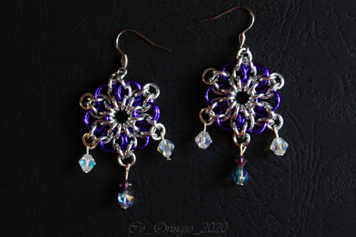 Náušnice AJAKÁDIE II violet silver — foto 2