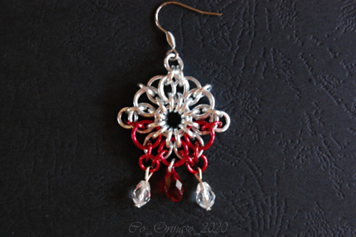 Náušnice ALISTEIA red silver — foto 2