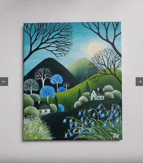 S modrými zvonky (25x30cm) — foto 4