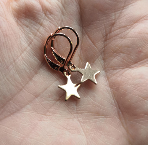 Ocelové náušnice*hvězdičky*rosegold — foto 3