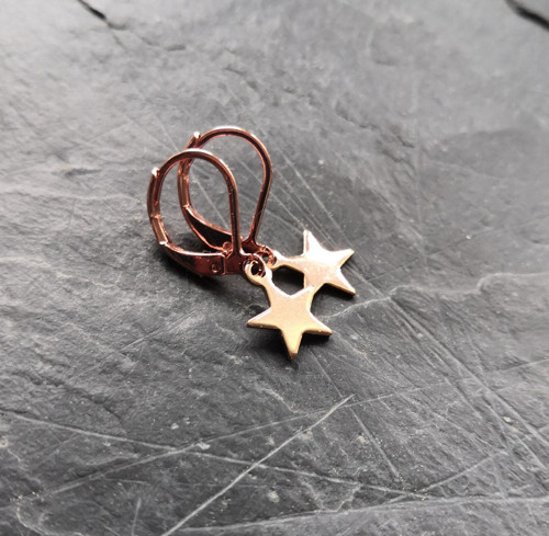 Ocelové náušnice*hvězdičky*rosegold — foto 4