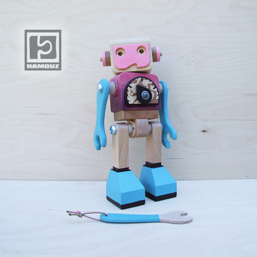 ROBOT - modrý s růžovou hlavou — foto 2