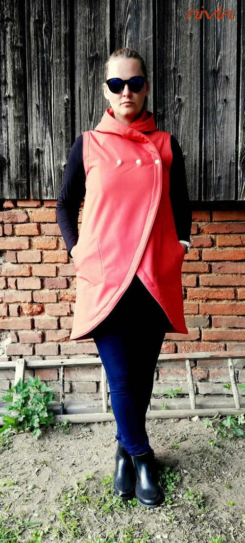 Softshellová vesta - cihlová oranž — foto 2