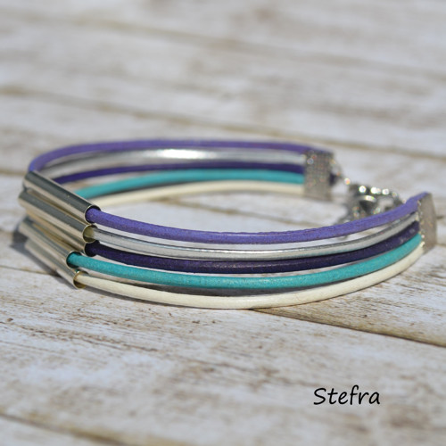 Summer glaze 2 - kožený náramek — foto 4