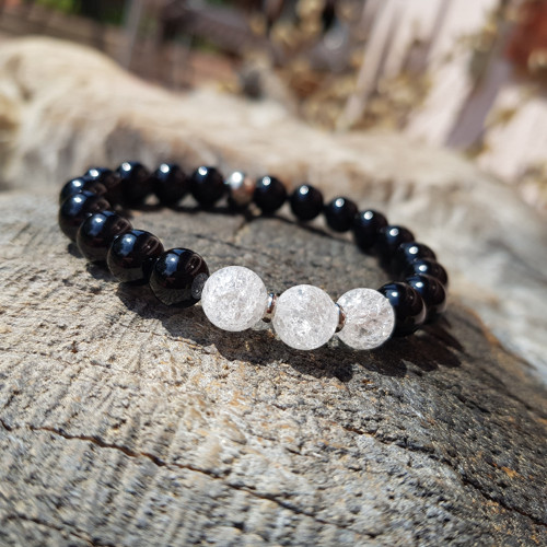 "Raya" Náramek (onyx, křišťál) — foto 3