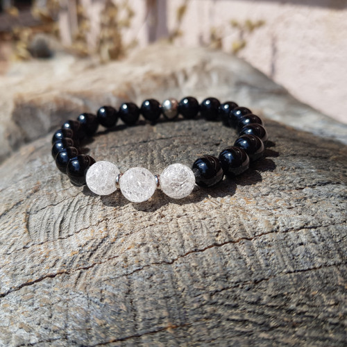 "Raya" Náramek (onyx, křišťál) — foto 4