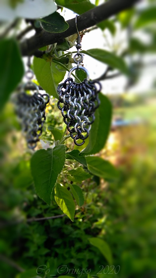 Náušnice HROZEN silver grey big — foto 3
