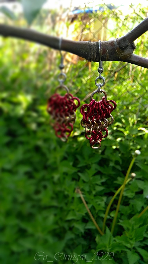 Náušnice HROZEN red champagne — foto 3