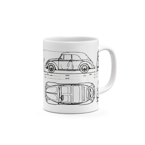 Hrnek Vw Beetle Cabrio Blueprint — foto 2