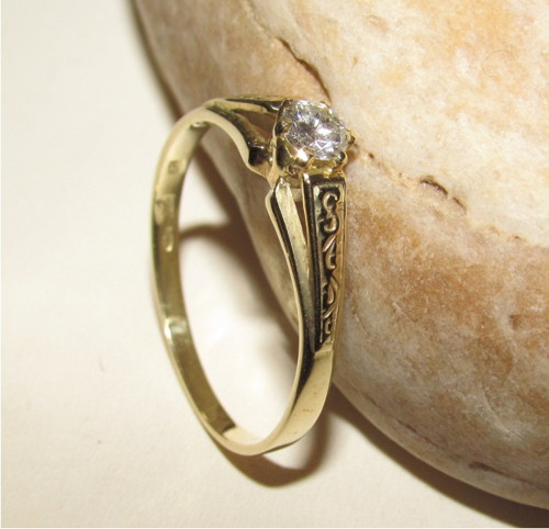 Prsten s diamantem 0,25ct — foto 2