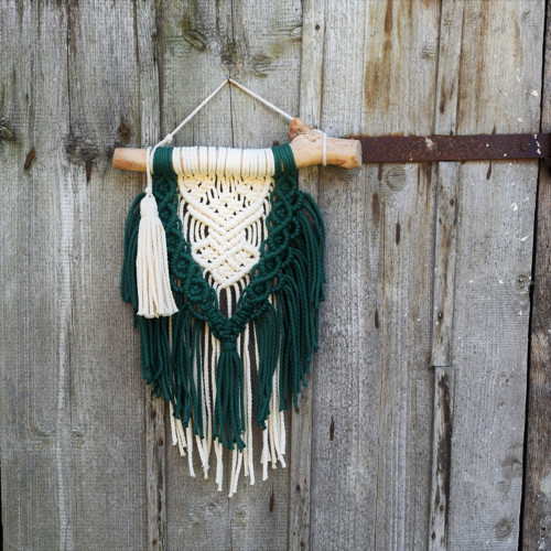 Macramé v zeleno-režné — foto 2