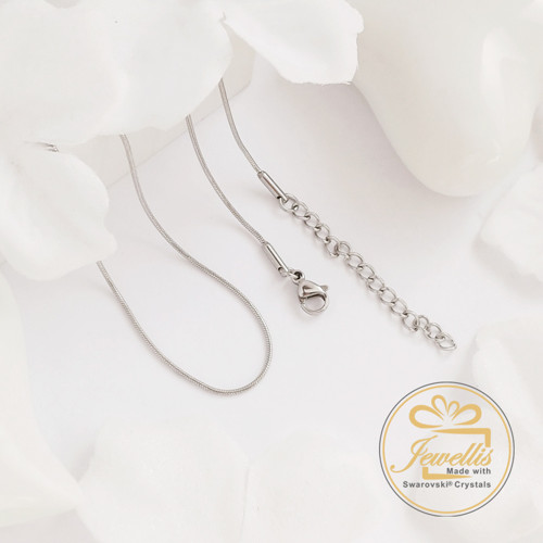 Ocelový dvouřadý perlový náhrdelník Swarovski — foto 2