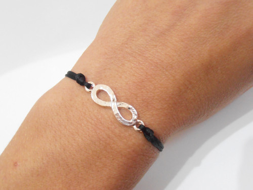 "Infinity" - saténový náramek - Rose Gold — foto 3