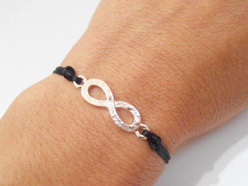 "Infinity" - saténový náramek - Rose Gold — foto 5