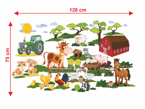 Dětské samolepky Farma-07, 128x75 cm — foto 2