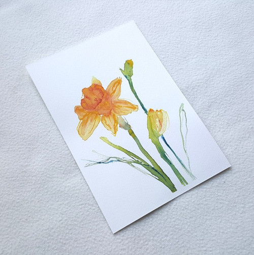 Narcisky II. - akvarel - originál — foto 3