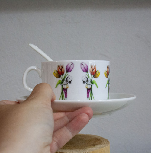 Hrnek - kávový set - tulipán — foto 3