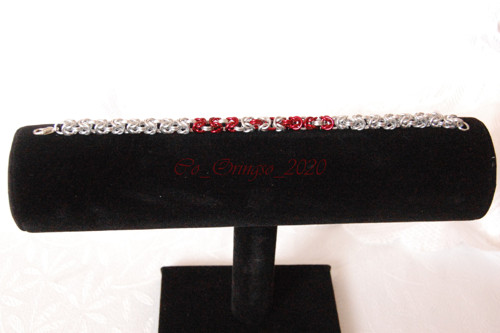 Náramek ALISTEIA I. red silver — foto 3