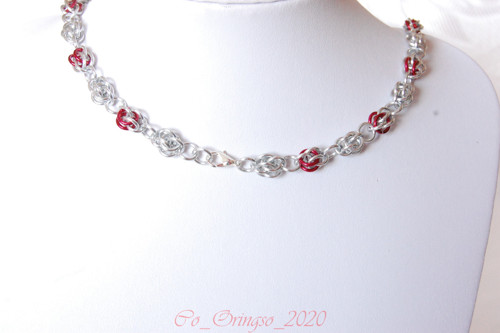 Náhrdelník ALISTEIA II. red silver — foto 3