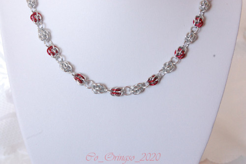 Náhrdelník ALISTEIA II. red silver — foto 2