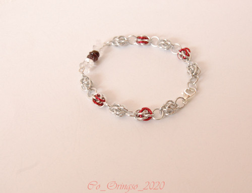 Náramek ALISTEIA II. red silver — foto 3