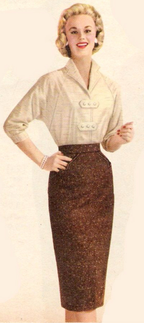 Šaty pencil, retro look — foto 6