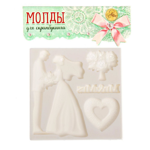 Silikonová formička pro scrapbooking, 3D svatební — foto 4