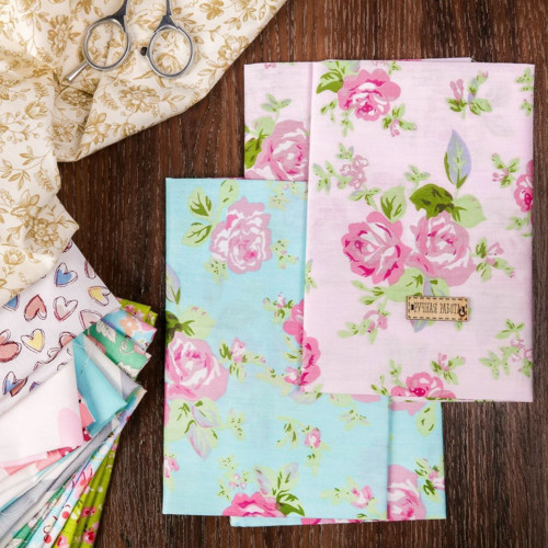 Bavlněné látky pro patchwork, sada - růžový — foto 3