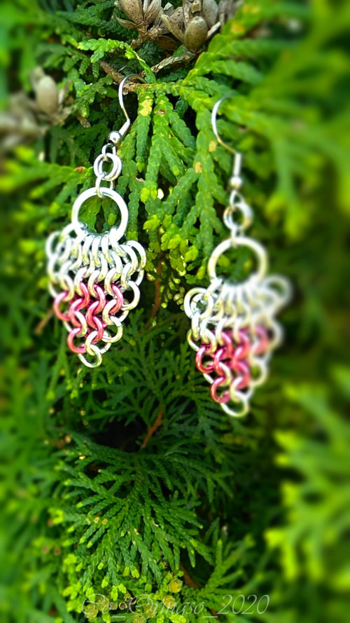Náušnice HROZEN pink silver — foto 3