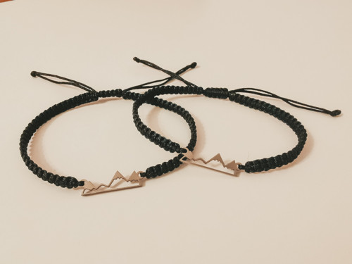Shamballa náramek Hory - černý — foto 2