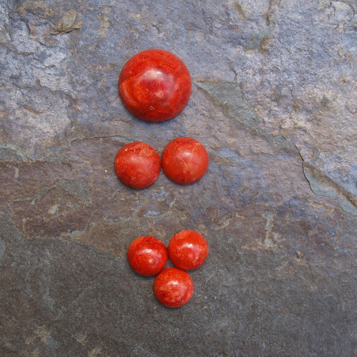 Korál, kabošon 2,2 cm, č.2219 — foto 5