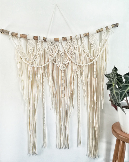 Třídílné macrame v krémové barvě — foto 3