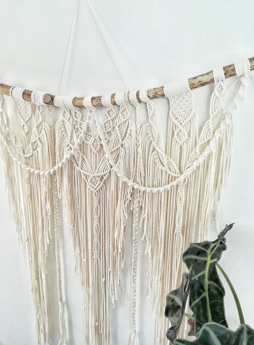 Třídílné macrame v krémové barvě — foto 2