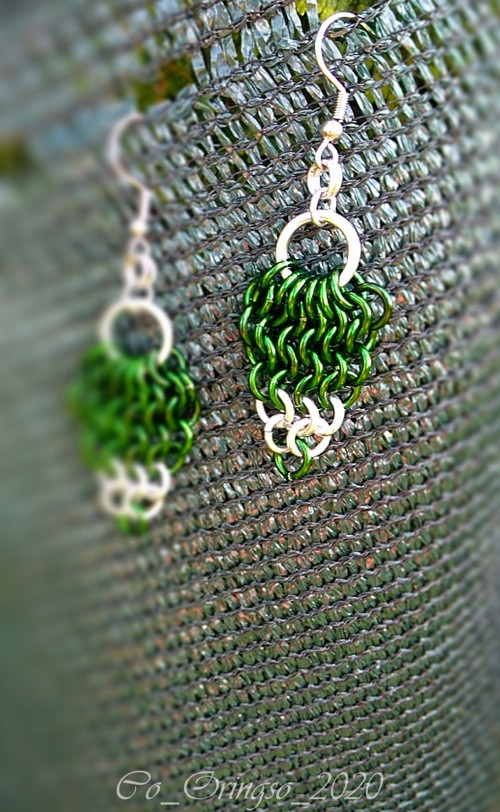 Náušnice HROZEN green silver — foto 2