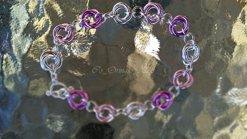 Náramek IGOR HNÍZDO pink silver — foto 2