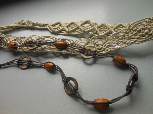 Dva drhané staré pásky, boho styl — foto 3