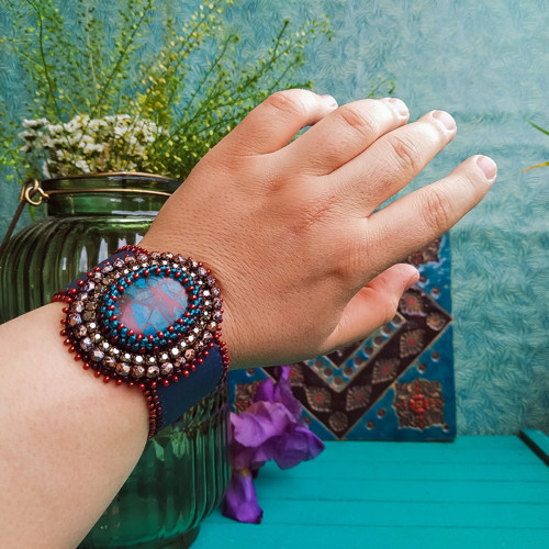 Anane - vyšívaný náramek v Boho stylu — foto 6