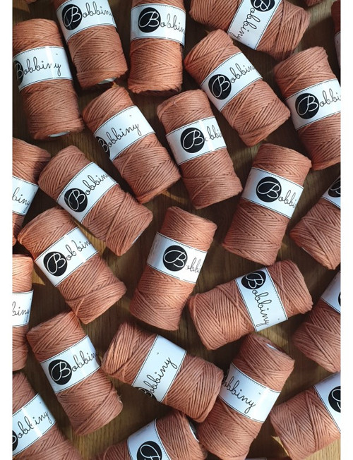 Bobbiny Macrame Regular 3mm - terrakota - 4m — foto 3
