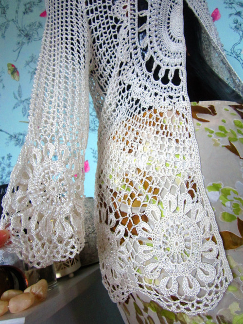 Kardiga boho háčkovaný — foto 3